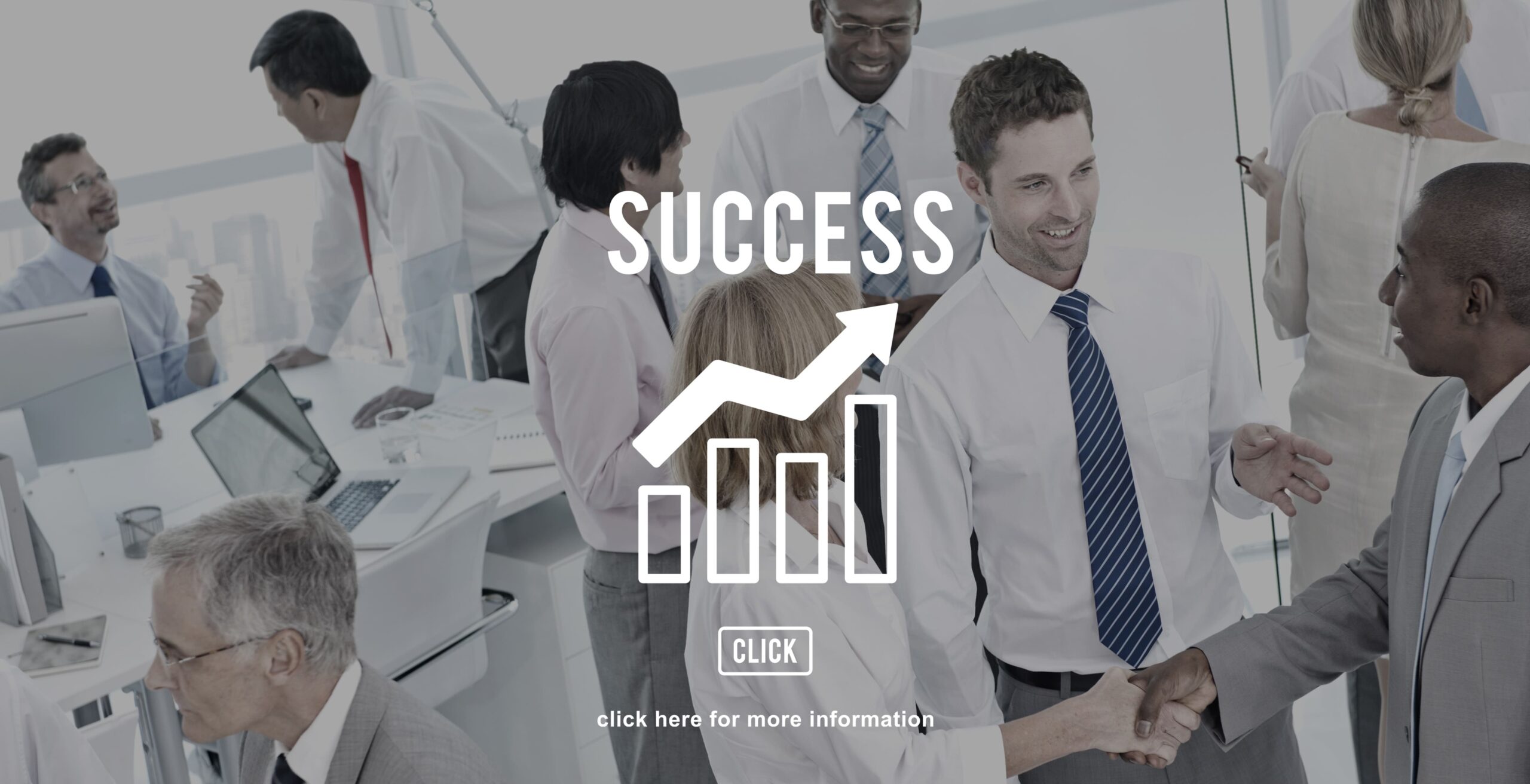 Success symbol with young professionals for tax credits.